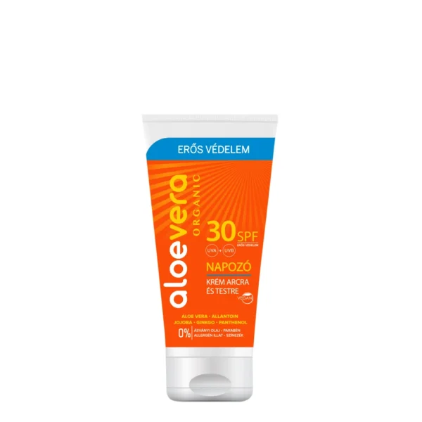 Aloe Vera Organic SPF30 Napozó krém arcra és testre 50ml