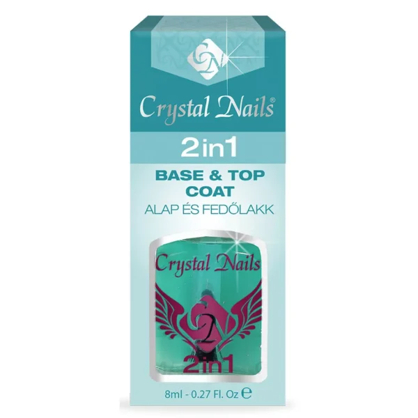 Crystal Nails 2in1 - Alapozó és fedőlakk egyben - 8ml