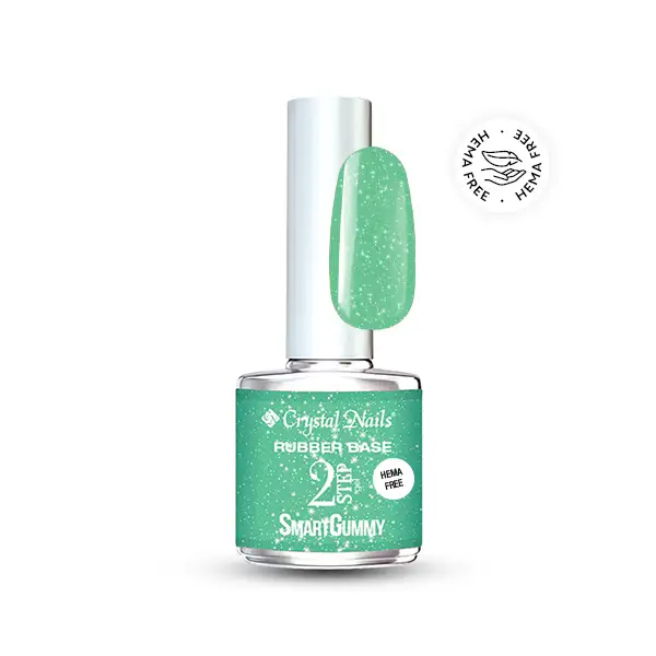 Crystal Nails 2S HEMA Free SmartGummy Rubber base gel - Nr30 Shimmer Jade 8ml