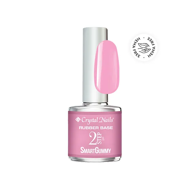 Crystal Nails 2S SmartGummy HEMA Free Rubber base gel - Nr60 Princess Pink 8ml