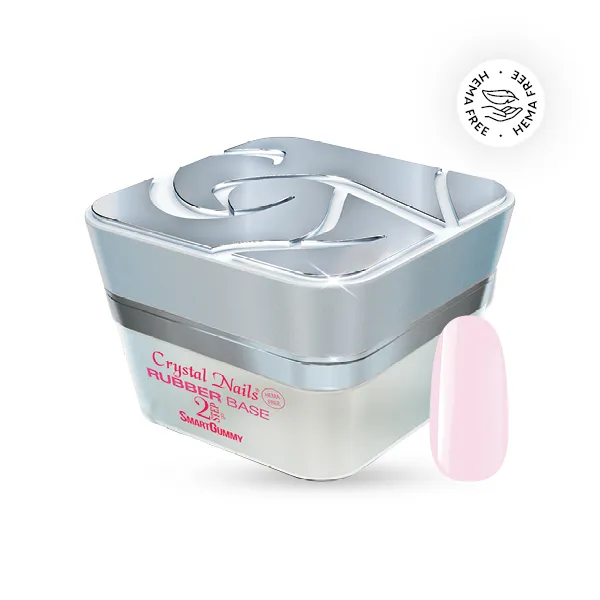Crystal Nails 2STEP SmartGummy Rubber Base Gel – NR14 Milky Rose 30ml (tégelyben)