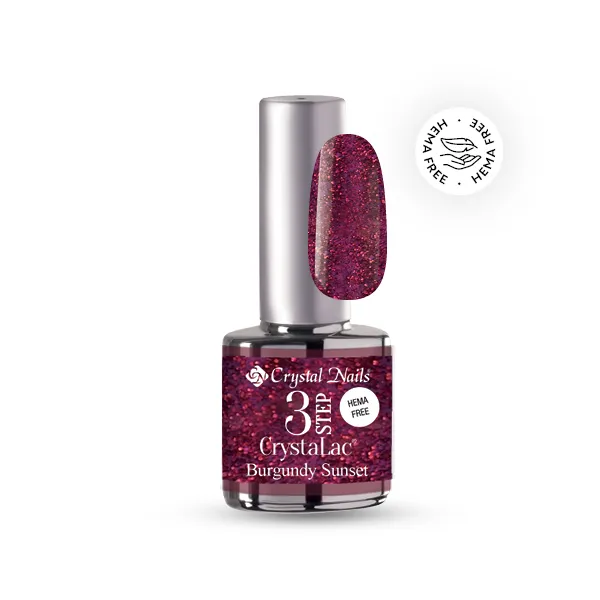 Crystal Nails 3 STEP CrystaLac - Burgundi Sunset (4ml)