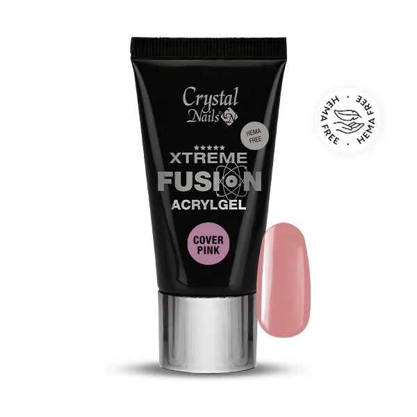 Crystal Nails HEMA Free Xtreme Fusion AcrylGel - Cover Pink (60g)