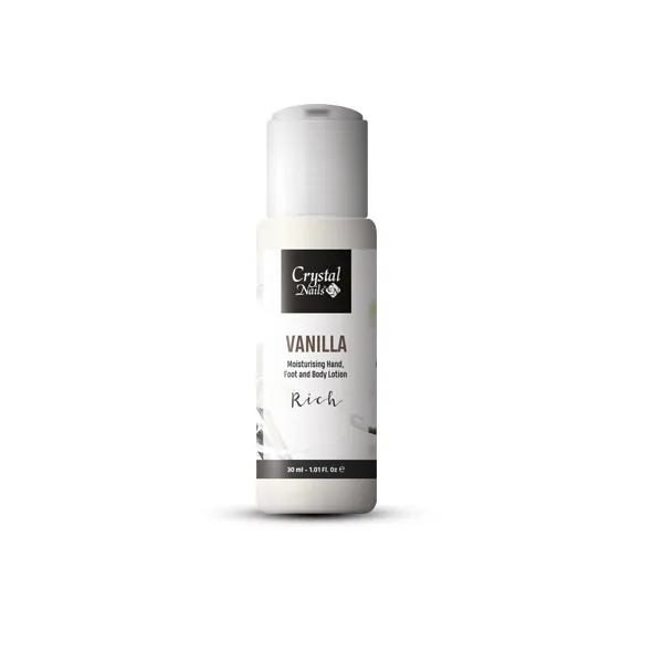Crystal Nails Moisturising Hand, Foot and Body Lotion - Vanilla Lotion - Rich 30ml