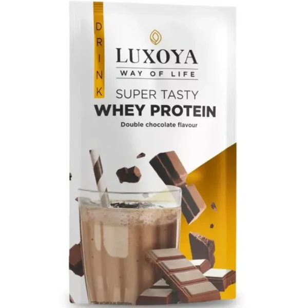 Luxoya Whey Protein - Tejsavó koncentrátum italpor 30g - Dupla csokoládé ízű