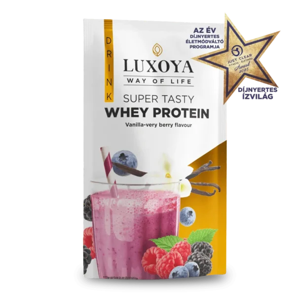 Luxoya Whey Protein - Tejsavó koncentrátum italpor 30g - Madagaszkári vanília ízű