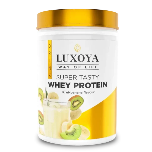 Luxoya Whey Protein - Tejsavó koncentrátum italpor 450g PET - Kiwi-Banán ízű