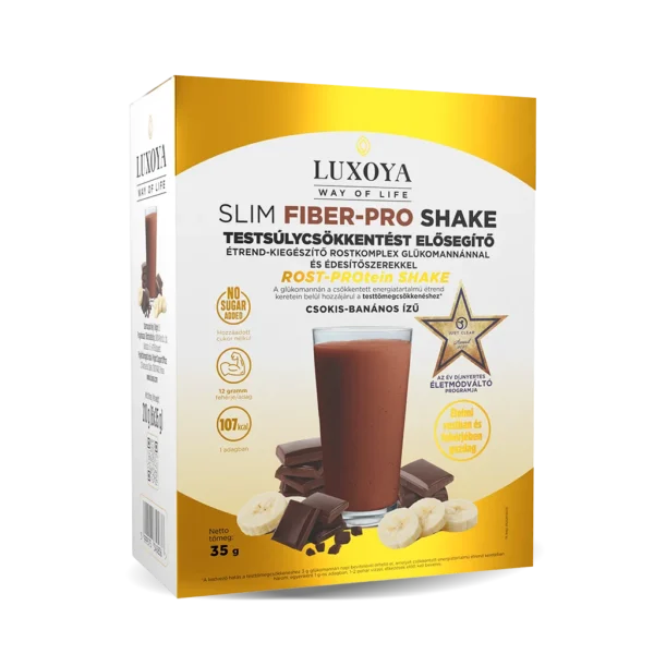 Luxoya Slim Fiber-Pro Shake - Csokis-banános - 6x35g
