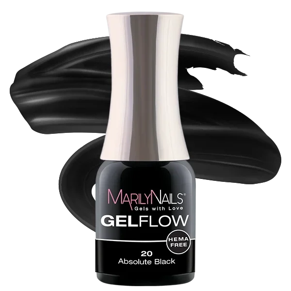 MarilyNails Hema Free GelFlow - 20 4ml (Absolute Black)