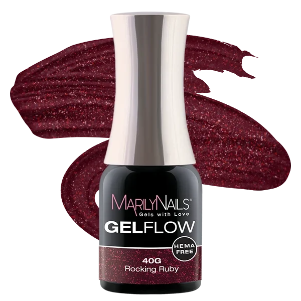MarilyNails Hema Free GelFlow - 40G 4ml (Rocking Ruby)