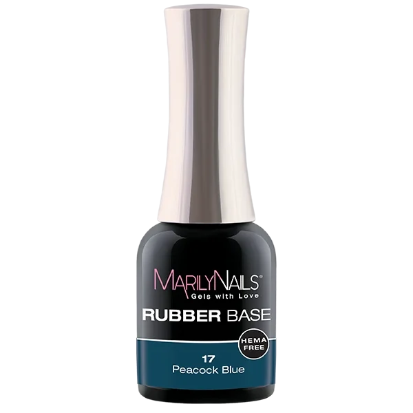 MarilyNails Rubber Base - 17 Peacock Blue 7ml