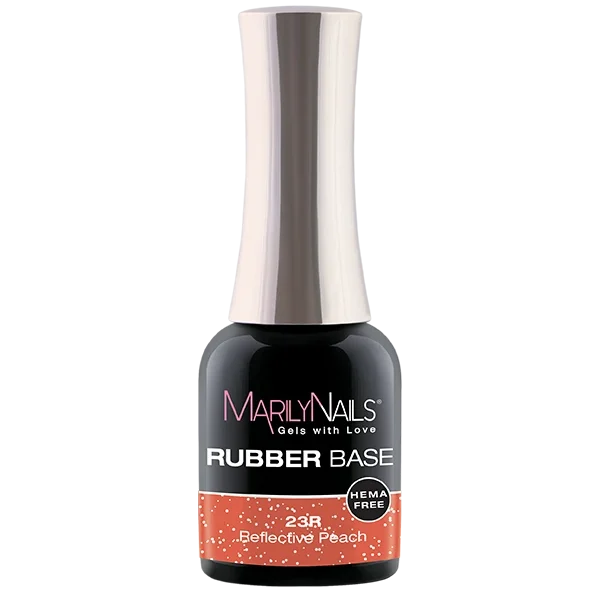 MarilyNails Rubber Base - 23R Reflective Peach 7ml