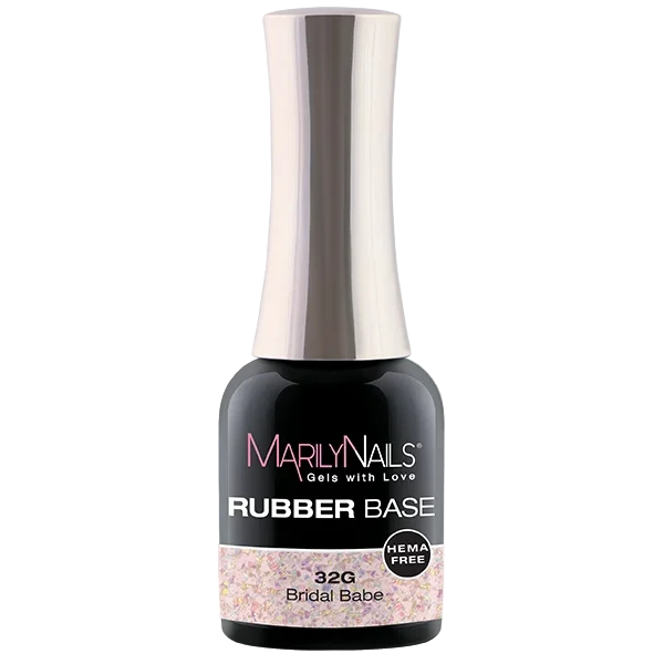 MarilyNails Rubber Base - 32G Bridal Babe 7ml