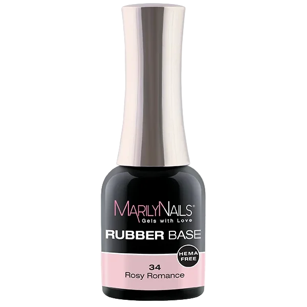 MarilyNails Rubber Base - 34 Rosy romance 7ml