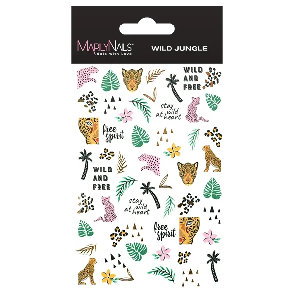 MarilyNails vizes köröm matrica - Wild Jungle (J327)