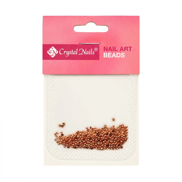 Crystal Nails METÁL KÖRÖMGYÖNGY UTÁNTÖLTŐ - FÉLGYÖNGY - rosegold 1,5mm