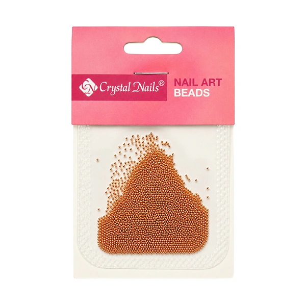 Crystal Nails METÁL KÖRÖMGYÖNGY UTÁNTÖLTŐ - GYÖNGY - rosegold 0,6mm