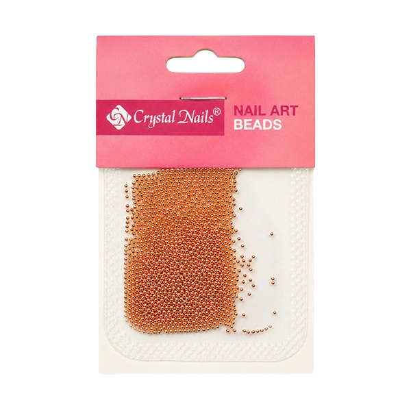 Crystal Nails METÁL KÖRÖMGYÖNGY UTÁNTÖLTŐ - GYÖNGY - rosegold 1,2mm